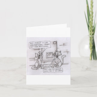 tarjeta de gato divertida