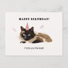 Tarjeta de gato divertida de cumpleaños feliz
