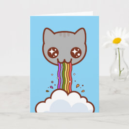 TARJETA DE GATO DIVERTIDA - GATO VOMITANDO ARCOÍRI