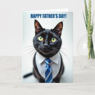 Tarjeta de gato divertida para el Día del Padre