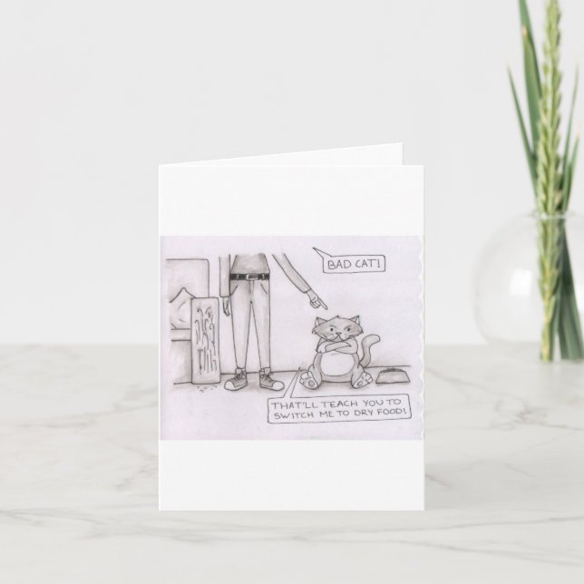 tarjeta de gato divertido (Anverso)