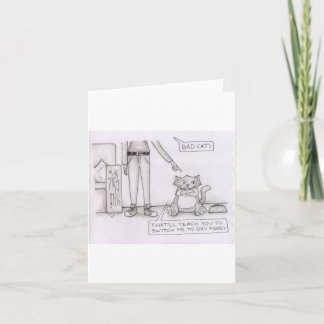 tarjeta de gato divertido