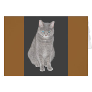 Tarjeta de gato gris