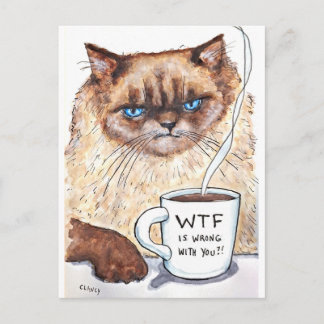 Tarjeta de gato gruñón