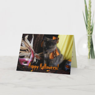 Tarjeta de gato Halloween