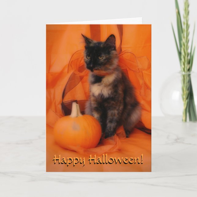 Tarjeta de gato Halloween (Anverso)