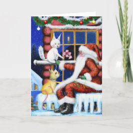 Tarjeta de gato inspirada en vintage