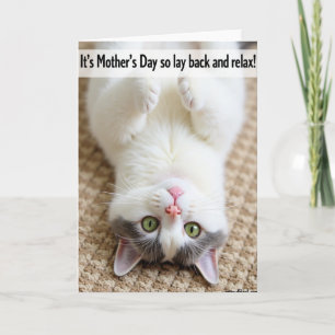 Tarjeta de gato madre ojos esmeralda