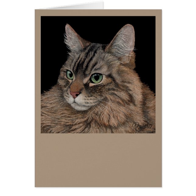 Tarjeta de gato Maine Coon (Frente)
