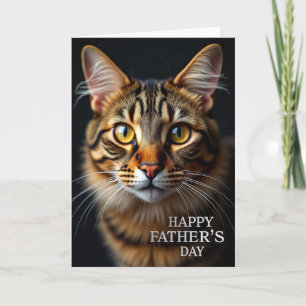 Tarjeta de gato majestuoso para el día del padre