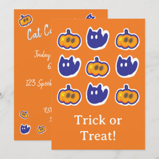 tarjeta de gato naranja