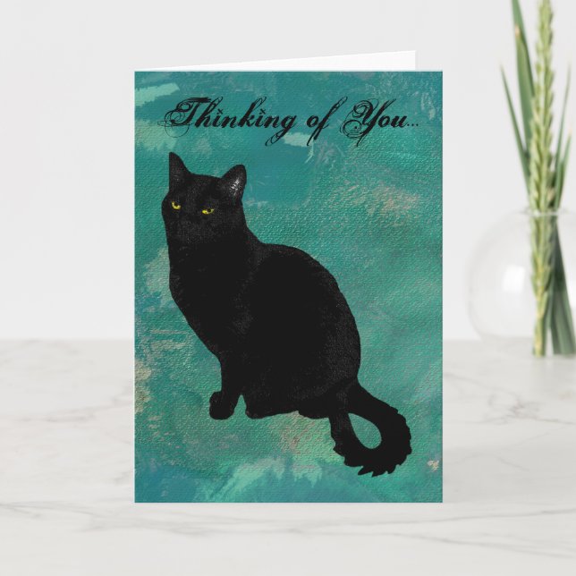 Tarjeta de gato negra (Anverso)
