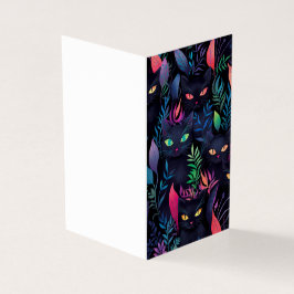 Tarjeta de gato negro para cortar