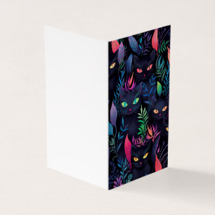 Tarjeta de gato negro para cortar