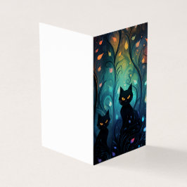 Tarjeta de gato negro para cortar