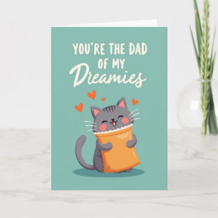 Tarjeta de gato papá soñador