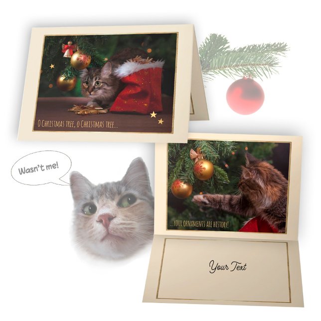Tarjeta de gato para Navidades humorísticos (Subido por el creador)