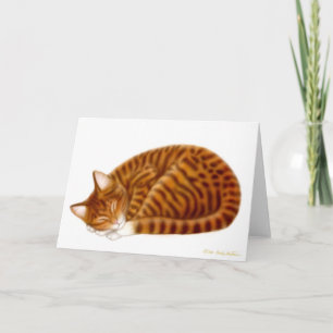 Tarjeta de gato por tabulador durmiente