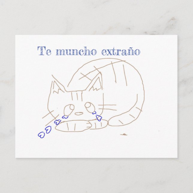 tarjeta de gato rasgador (Anverso)