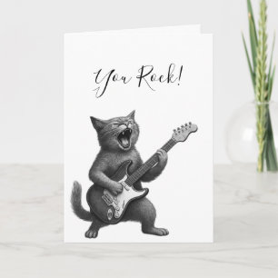 Tarjeta de Gato Rocker