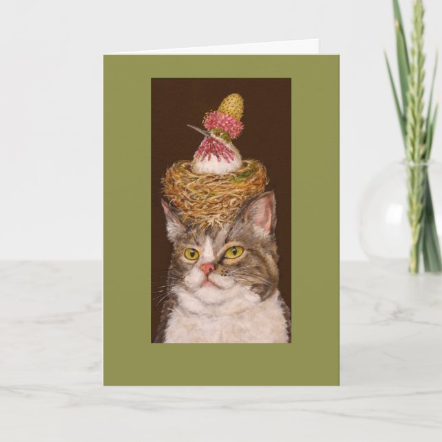 Tarjeta de gato vegana (Anverso)
