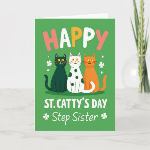Tarjeta de Gato Verde de Lunares