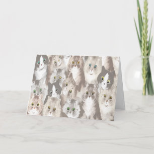 Tarjeta de gato Vintage Louis Wain