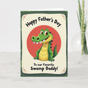 Tarjeta de Gator del Día del Padre Dulce