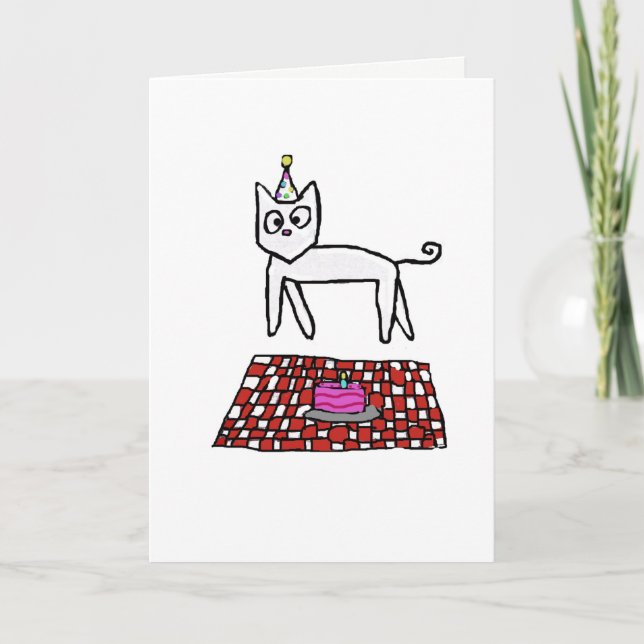 Tarjeta de gatos de cumpleaños (Anverso)