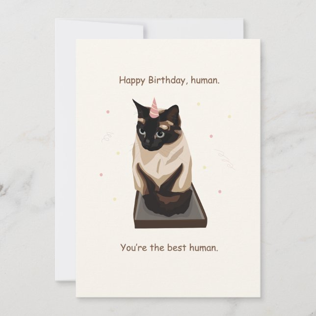 Tarjeta de gatos de cumpleaños feliz (Anverso)
