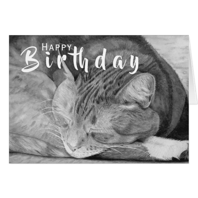 Tarjeta de gatos de cumpleaños | Tarjeta de saludo (Anverso (Horizontal))