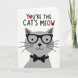 Tarjeta de Gatos Lunares Maullido