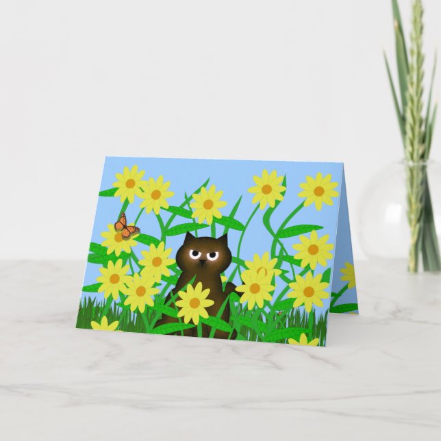 Tarjeta de gatos y amigos de Kitty (Anverso)