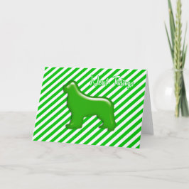 Tarjeta de gelatina verde de Newf-Tidings