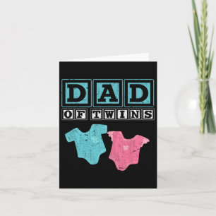 Tarjeta De gemelos familia papá día del padre futuros padr