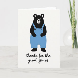 Tarjeta de Genes de Oso del Día de la Madre Dulce
