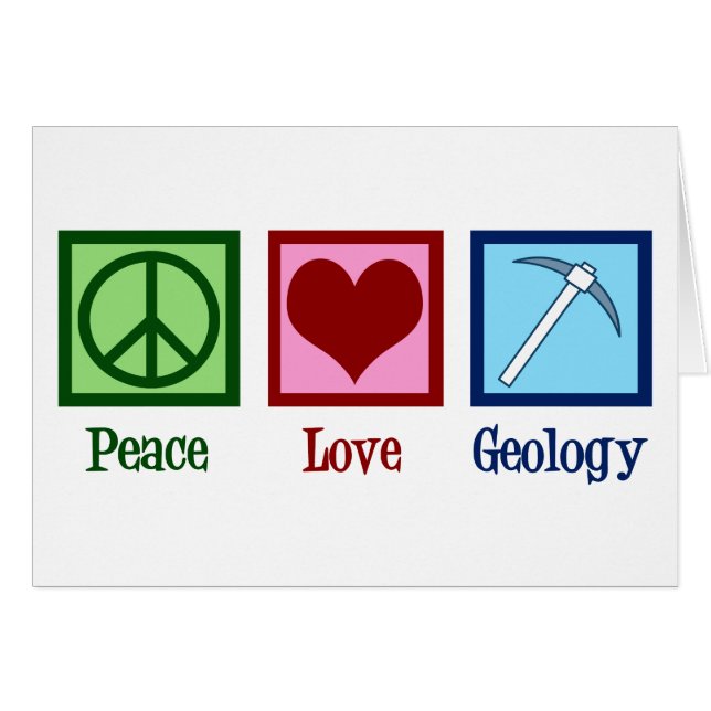 Tarjeta de Geología de Amor por la Paz (Anverso (Horizontal))