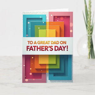 Tarjeta de Geometría del Día del Padre Dulce