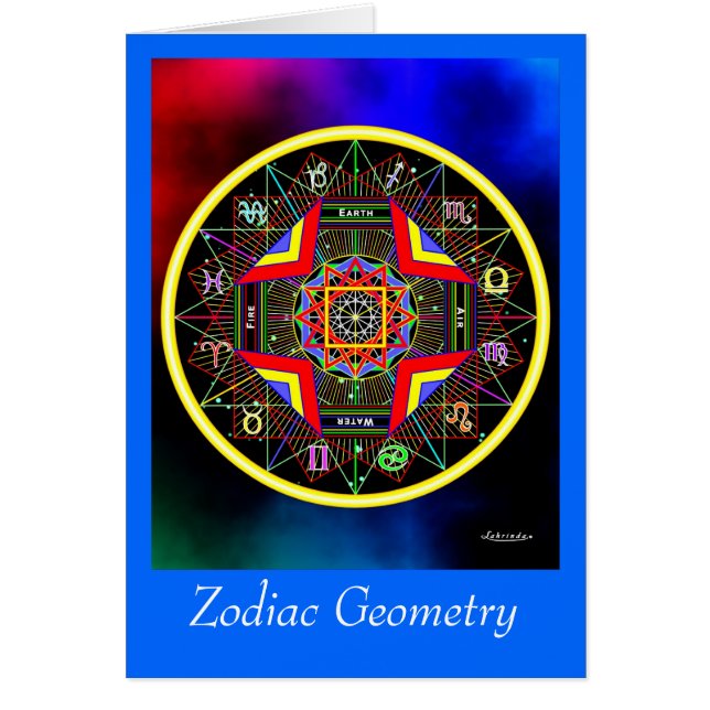 Tarjeta de geometría Zodiac (Frente)