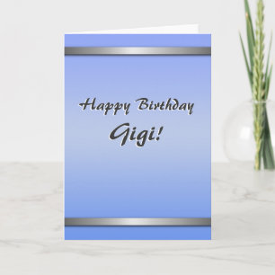 Tarjeta de Gigi del feliz cumpleaños (simple,