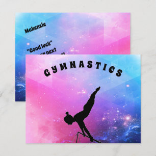 Tarjeta de Gimnasia para niñas que aman la Gimnasi