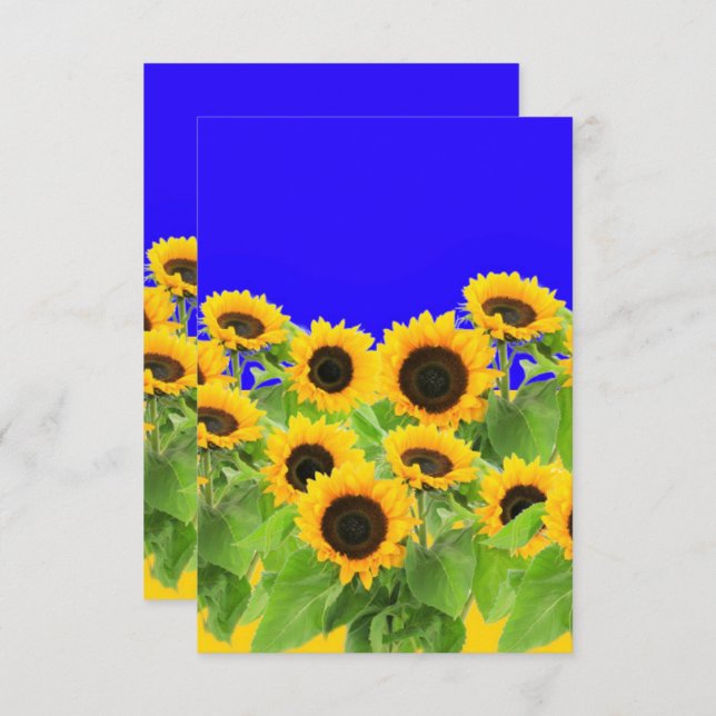 Tarjeta de girasol (Anverso / Reverso)