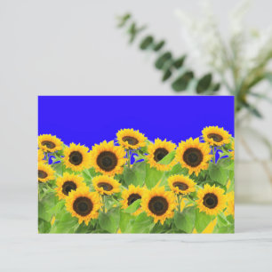 Tarjeta de girasol Colores de bandera ucraniana - 