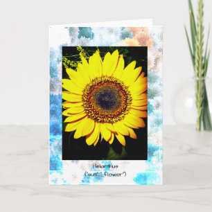 Tarjeta de girasol para todas las ocasiones, dobla