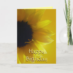 Tarjeta de girasol Tarjetas de cumpleaños de flore