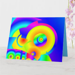 Tarjeta de girasoles abstracta