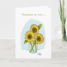 Tarjeta de girasoles de tiempo difícil