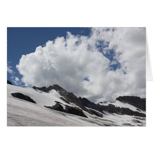 Tarjeta de Glaciar con Nubes (Anverso (Horizontal))