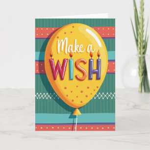 Tarjeta de globo con deseo dulce