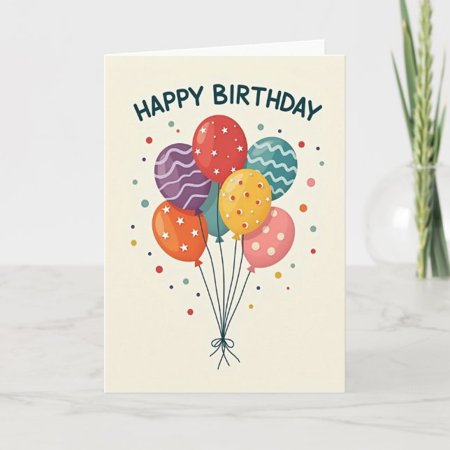 Tarjeta de globo con patrón dulce (Anverso)